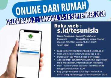 Info Tes PMB Gelombang II & Daftar Peserta Ujian